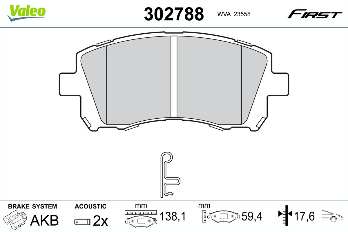 VALEO Fékbetét, mind 302788_VALEO